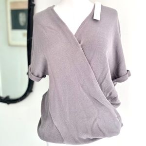 Mickey & Jenny Grey Wrap Style Shirt NWT